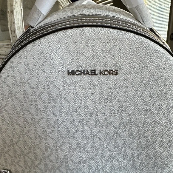 MICHAEL Michael Kors White Signature MK Dome Backpack - Picture 5 of 8